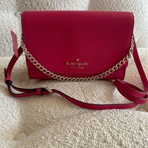 ✖️SOLD✖️KATE SPADE NWT Hot Pink Carson Saffiano Leather Convertible Handbag